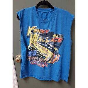 Vintage 2003 Kenny Wallace NASCAR Shirt Stacker 2 Racing Sleeveless T-Shirt Y2K